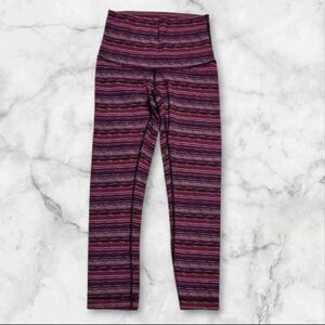 Lululemon Pink Stripe Wunder Under Size 4